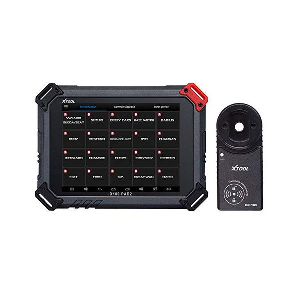 

xtool x100 pad2 pro with kc100 programmer automotive full system diagnostic tool function epb/tps/oil/throttle body/dpf reset