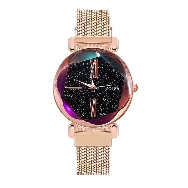 

starry sky watch women rhombus romantic wrist watches scrub roman numerals dial ladies clock montre femme, Slivery;brown