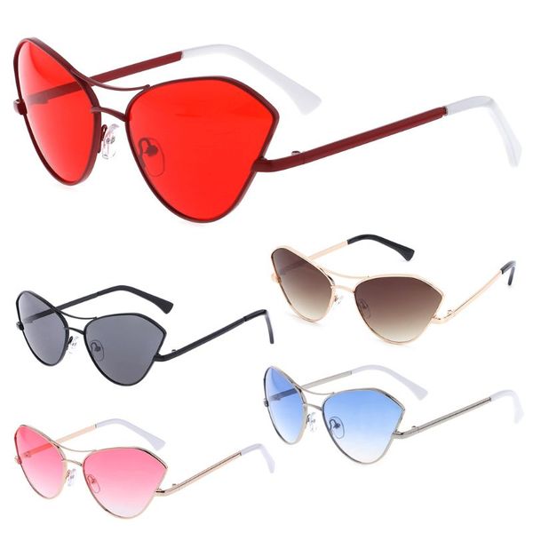 

new cat eye sunglasses metal frame fashion women spectacles eyewear uv400 gradient lens sunglasses dropshipping, White;black