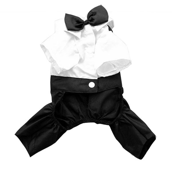 

handsome formal dog jumpsuit with bow tie groom tuxedo pet costumes dog clothing xl
