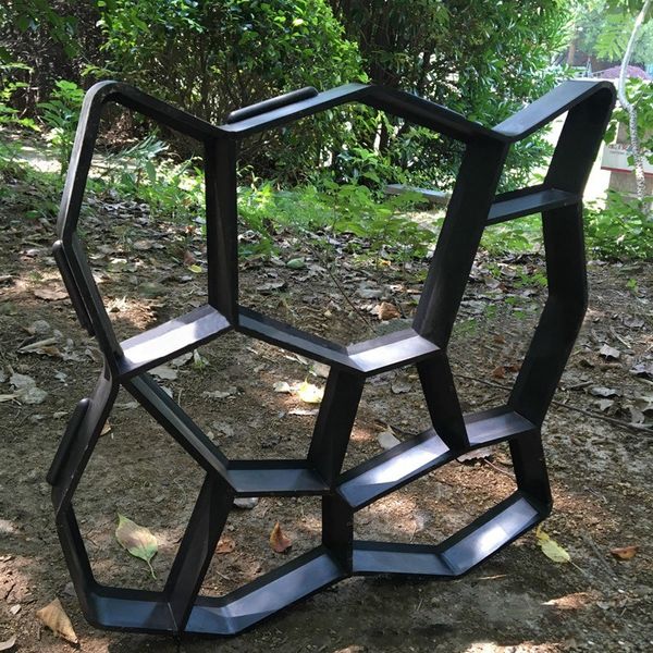 

1pc diy garden stone road walk maker mold тротуарная пластиковые бетон плесень вручную мощение цементные moldes путь кирпич patio