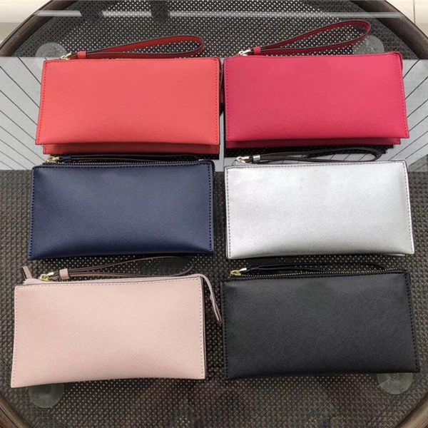 

brand fashion luxury designer bags women ks wristlet wallets brand double layers coin purses credit card passport holder handbag a3216, Black