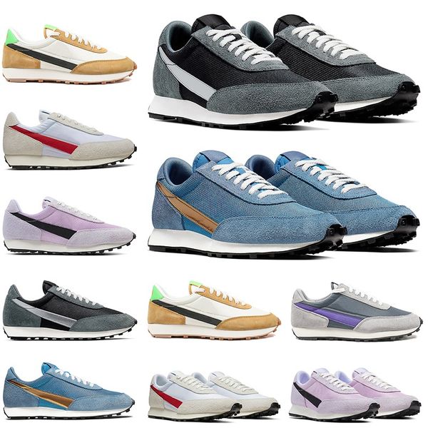 

2020 waffle daybreak sp casual shoes men women sneakers metallic gray blue pink running shoe sports size 5.5-11