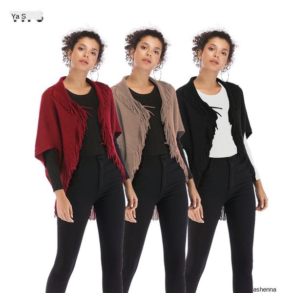 

womens designer sweater solid color cardigan sweater loose half sleeve shawl jacketim4u i75u, White;black