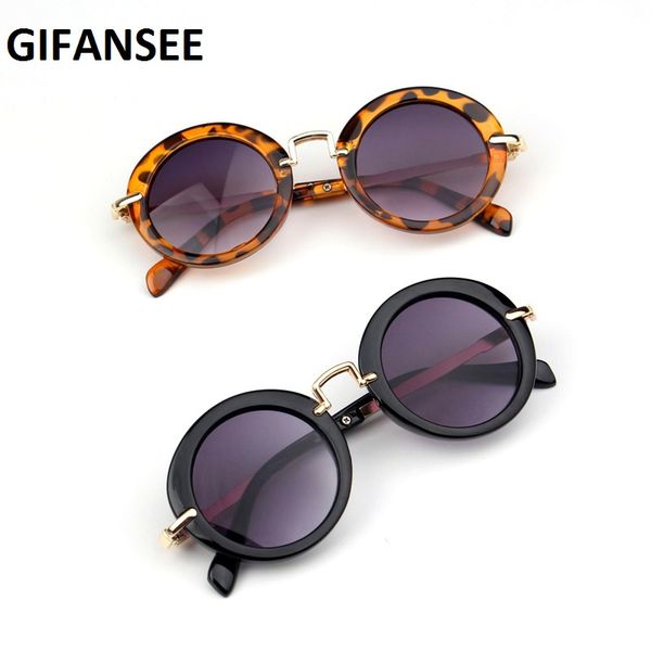 

gifansee round metal frame sunglasses children baby boys girls uv400 kids toddler glasses eyewear shades goggles, White;black