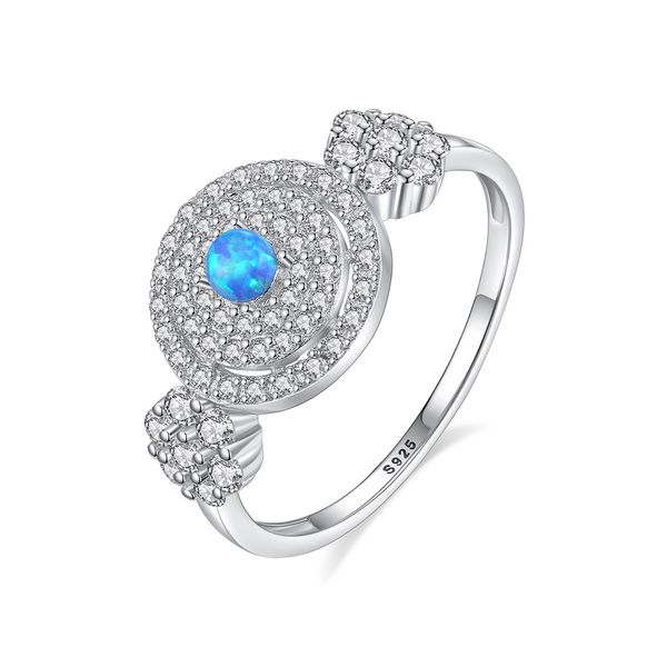 

jarry 925 sterling silver round blue gemstone micro cz engagement finger rings women girls wedding party fine jewelry sr0330