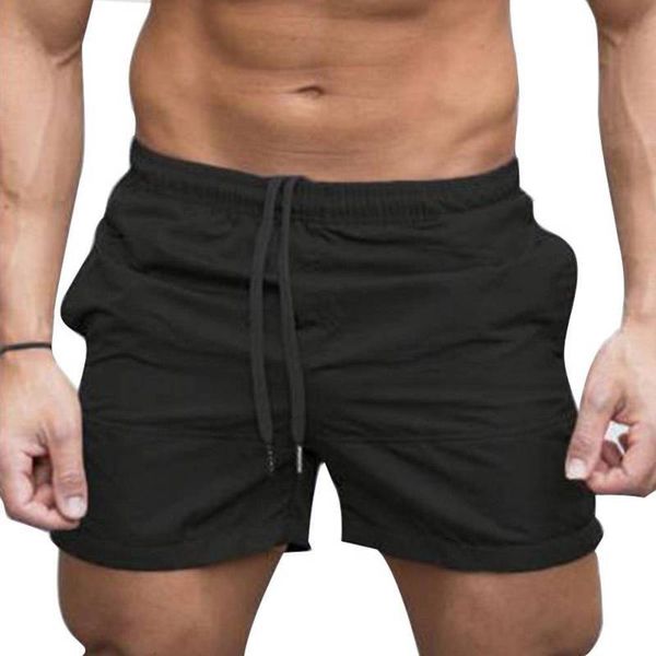 

men's basic casual shorts home sport solid color shorts casual drawstring elastic mid waist beach wear short pants with pocket, White;black