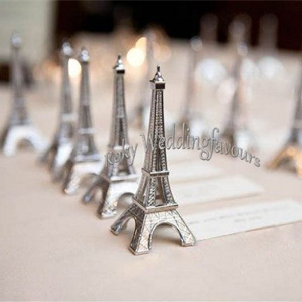 Evening In Paris Eiffel Tower Silver Place Card Holder Party