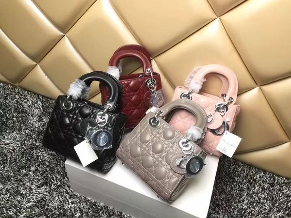 

luxury quality celebrity design lady 3 shoulder genuine patent leather plaid chain bag lambskin charms miss handbag