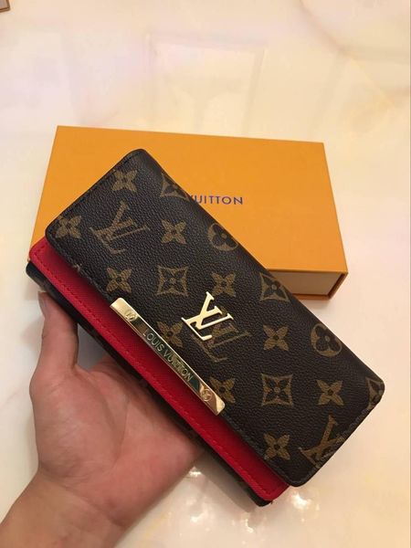 

2018 whole ale red bottom ladie long wallet multicolor coin pur e card ca e original box women cla ic zip bag07, Red;black