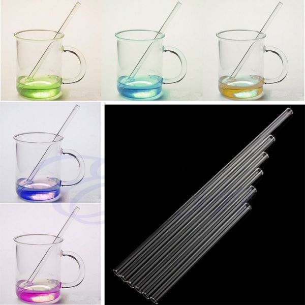 

clear glass 10mm reusable wedding birthday party drinking straws thick straws