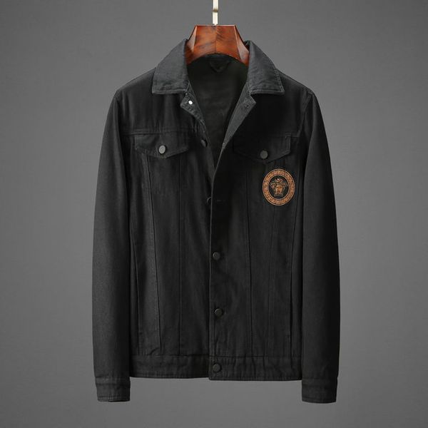 

medusa mens luxury fashion jacket new selling high splice jacket casual wild business jacket trend washed classic private custom jackets, Black;brown