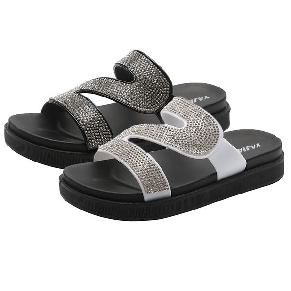 

2020 summer new fashion slippers for women casual house shoes woman round head flat ladies indoor slipper female flip flop black