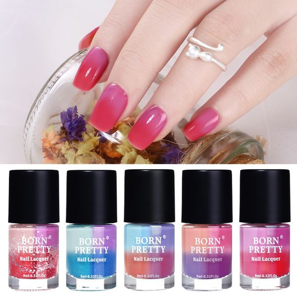 

born pretty 9ml sunlight sensitive color changing lacquer varnish peel off thermal nail polish