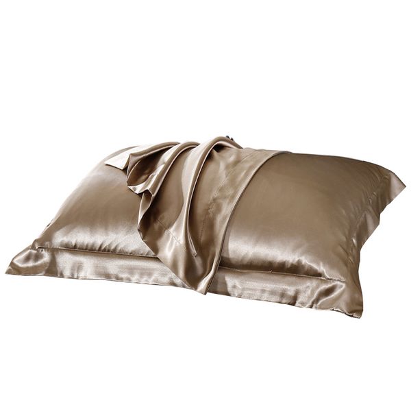 

pillow anti-silk pillowcase pure color double-sided silk single ice non-100%