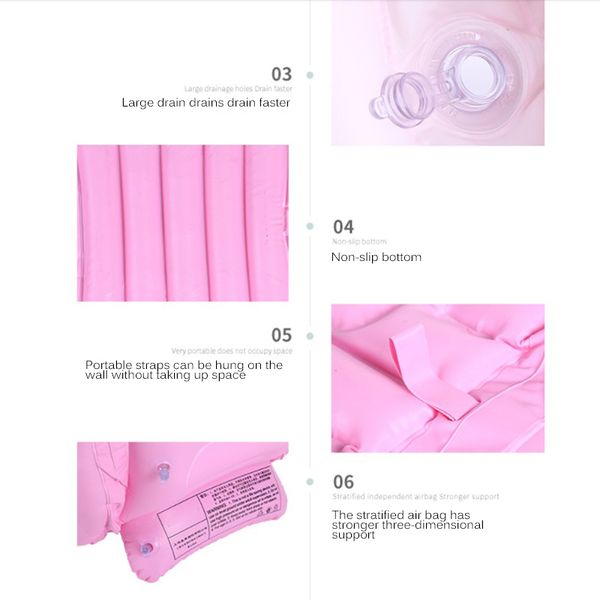 

portable baby bathtub inflatable bath tub children tub cushion foot air pump warm winter keep warm folding