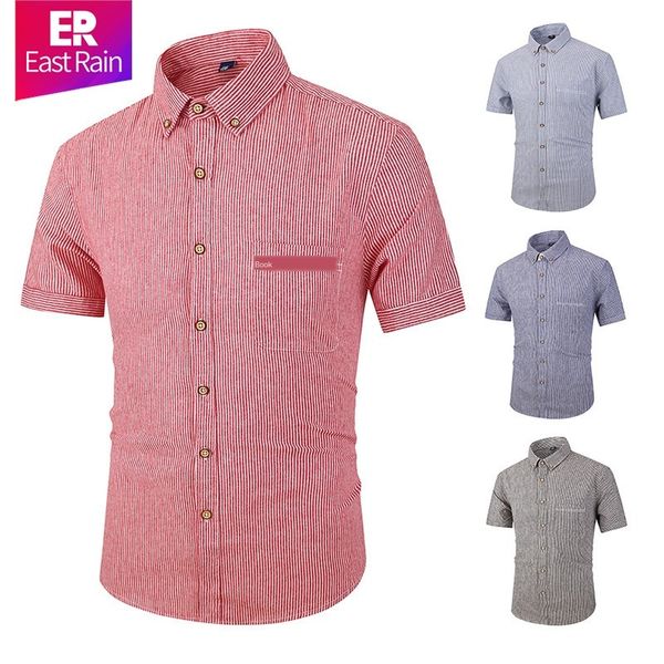 

мужская дизайнерская летняя хлопчатобумажная повседневная полосатая рубашка с коротким рукавом ins wind, White;black