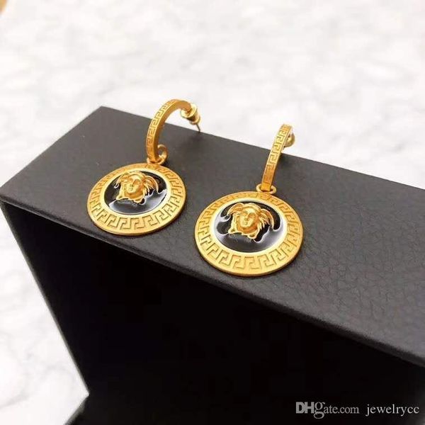 

fashionable beauty avatar epoxy designer earrings luxury designer jewelry women earrings, Golden