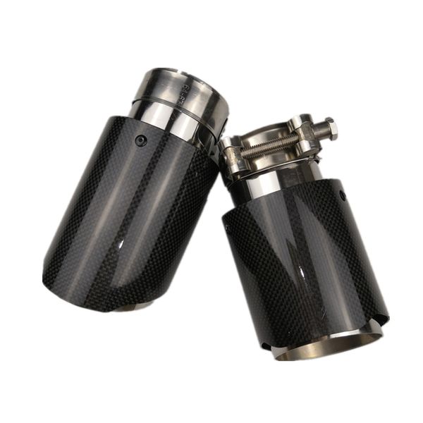 

classic glossy muffler car special carbon fiber exhaust tip stainless steel universal muffler tips(2pcs