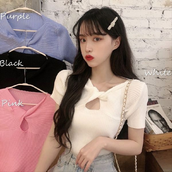 

super fire hollowed-out knitwear women 2020 slim base with jacket knitted sweater shirt knitted shirt short jacket ins tide, White