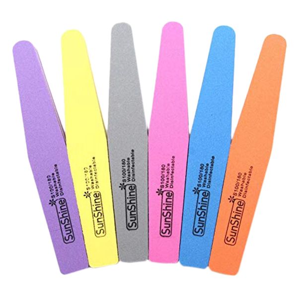 

60pcs/lot nail files mix color nail file sponge diamond shape washable art tools