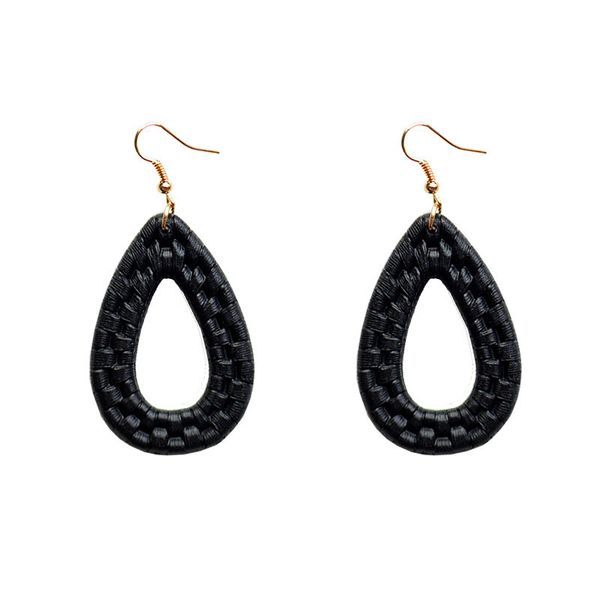 

ротанг деревянные серьги для женщин смолы милые простые каплевидные геометрические серьги падения женские модные многоцветные ювелирные изде, Silver