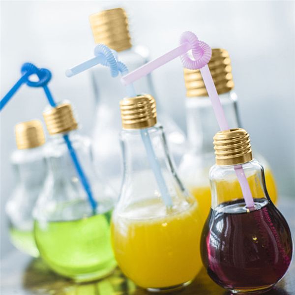 

золотая краска крышка летняя лампа бутылка воды милый краткий мода милый молочный сок лампочки герметичная бутылка ясно pp продажа #lr1