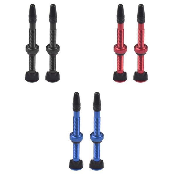 

6pcs aluminum alloy 60mm mountain bike tubeless presta valve stem universal
