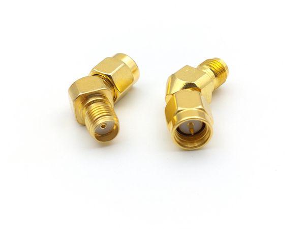 100 pcs SMA Macho para SMA Feminino Conector de 45 Graus para FPV Corrida Goggle Antena