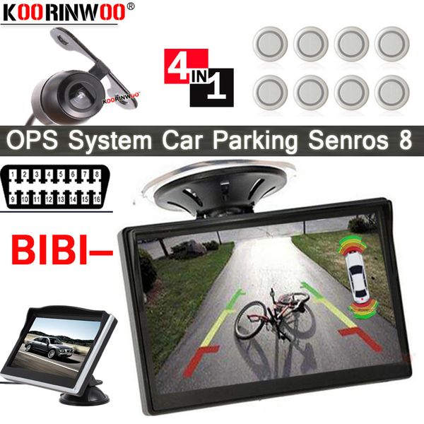 

koorinwoo 4 in 1 intelligent system ops parktronic obd video original design screen tft monitor rear sensor parking front camera car