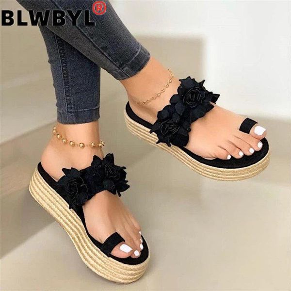 

2020 women's wedge heel toe platform sandals, Black