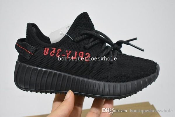 

Free Shipping Kids 350 V2 Core Black Red Running Shoes 350 V2 Zebra Triple White Black Red Sneakers Kids Size 28-35 Come With Box