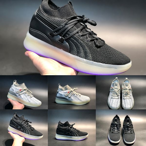 

2020 ocean drive clyde court disrupt mens basketball shoes black white grey university red sport trainer sneaker man shoe 40-46, White;red