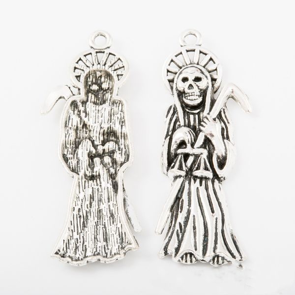 

30pcs 51*18mm antique vintage silver sorcerer witch wizard charms metal alloy pendants for bracelet necklace earring diy jewelry, Bronze;silver