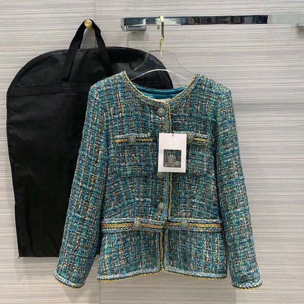 

2019 luxury jacket women new high waist tweed jacket coat tclai, Black;brown