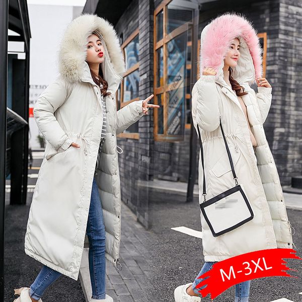 

long warm thick female jacket winter warm jackets women women's wadded down outwear chaqueta mujer coat parka drop shipping, Black