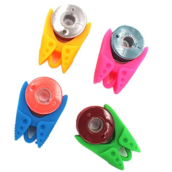 

12pcs sewing thread bobbin holder colorful silicone bobbin holders thread clips crafts sewing machine tool, Black