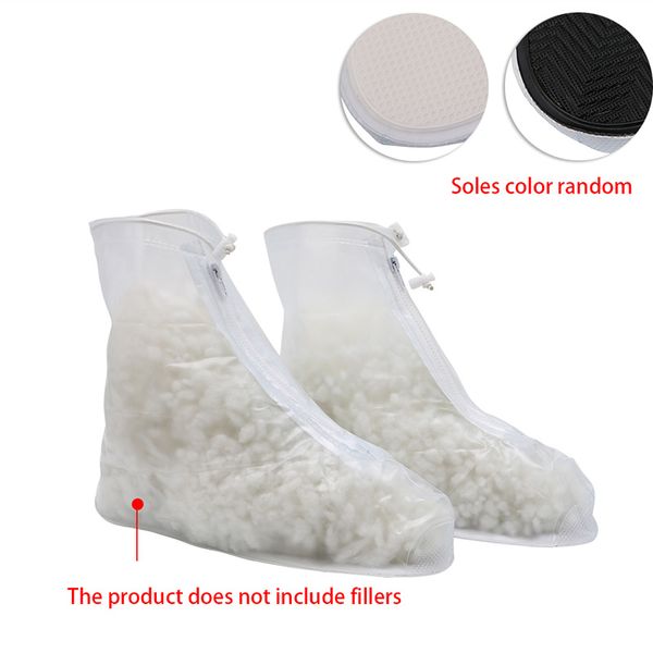

thinkthendo new 1pair s-xxl reusable rain gear boots snow shoe covers waterproof shoes overshoe, White;pink
