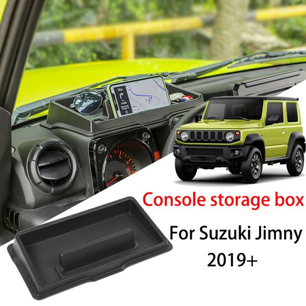 

abs black central console phone holder storage box for suzuki jimny 2019 up car interior accessories