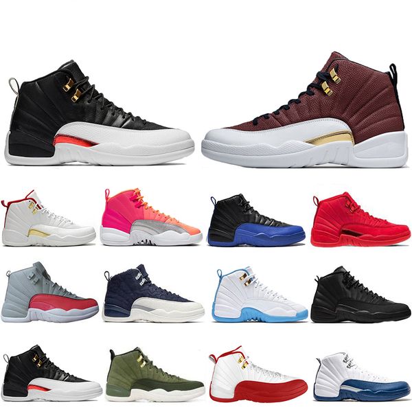 

2020 new 12 12s men basketball shoes game royal ball punch gym red black yellow outdoor mens trainers sports sneakers
