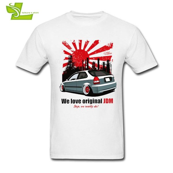 

we love original jdm t shirt fashion normal loose men's short sleeve o neck tee dad new arrival clothing jdm, White;black