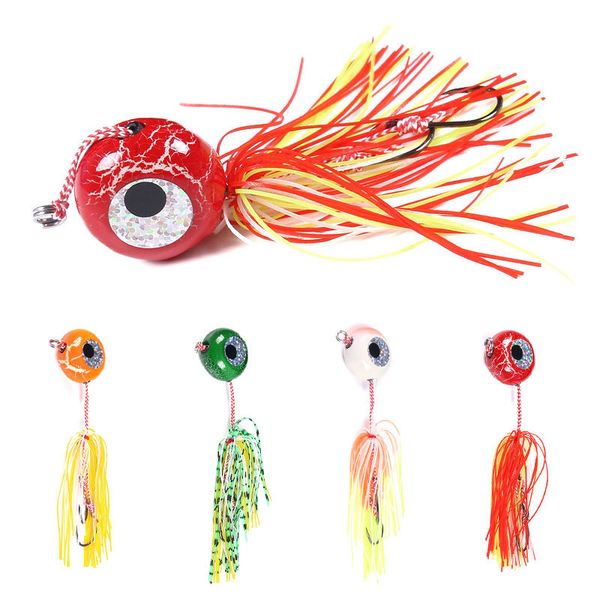 

lead head beard jigs sea fishing bait 20g 40g 60g 80g 100g 120g swim jigs fishing weight with rubber skirt