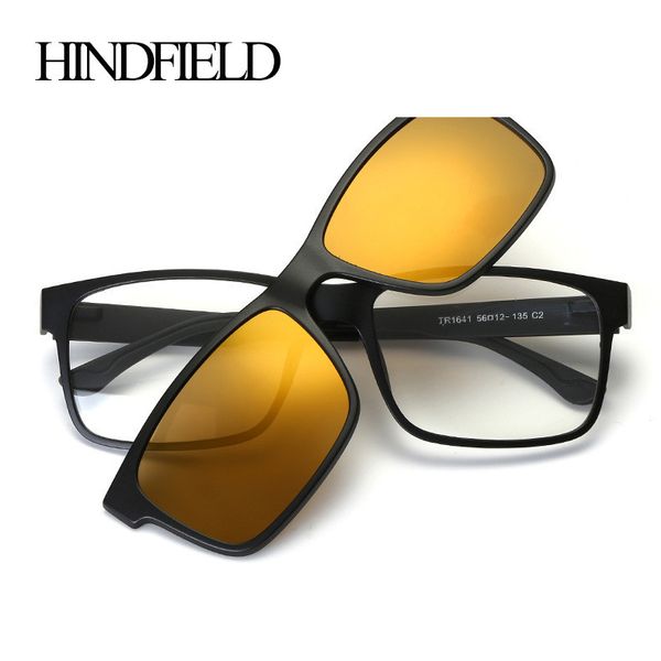 

hindfield fashion square optical glasses frame with sunglasses lens brand vintage prescription eyeglasses women men, White;black