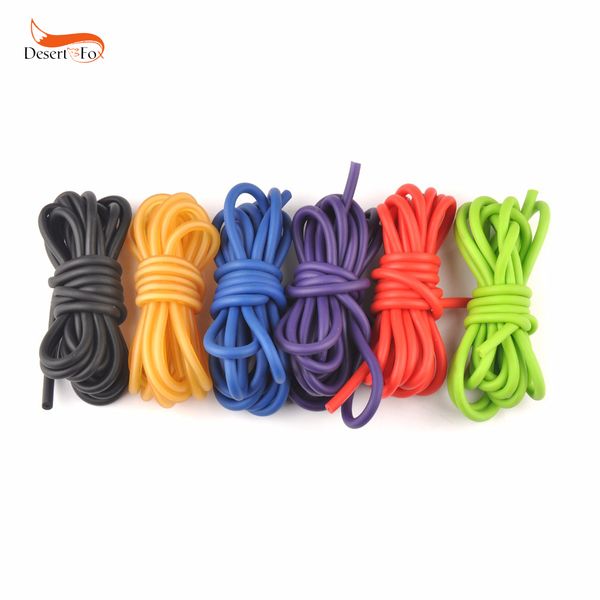 

outdoor 5 color rubber tube 5mm*2.5m replacement band for hunting sling sslings stretch elastic tube mulit-color e