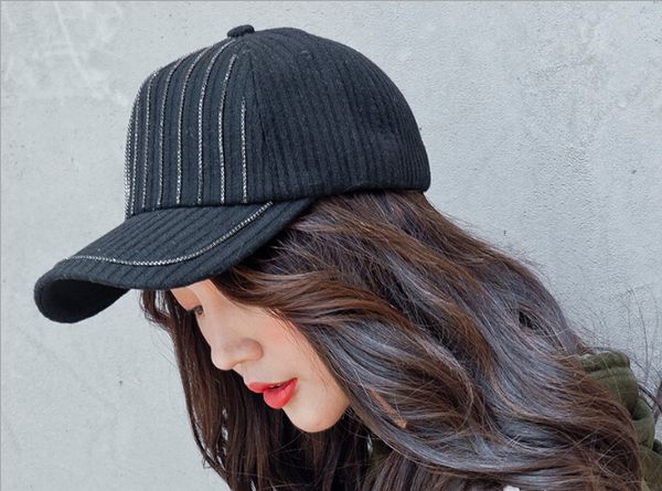 

baseball cap autumn and winter new casual simple stripes outdoor quick-drying baseball cap factory direct sales, Black;white