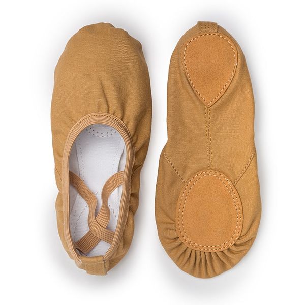 

ushine quality tuose professional ballerina split-sole canvas dance gymnastics kids yoga ballet flats children dance shoe woman