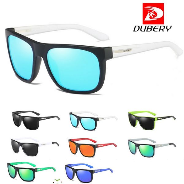 

dubery design polarized hd sunglasses men driver shades male sun glasses for men summer mirror square sunglasses uv400 ing, White;black