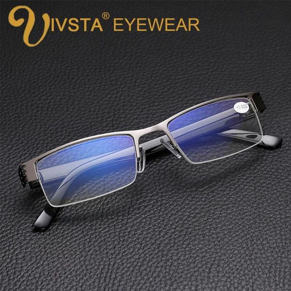 

ivsta reading glasses men alloy frame anti radiatio fatigue anti scratch uv women square with degree hyperopia +1.0 +2.0 +3.0, White;black