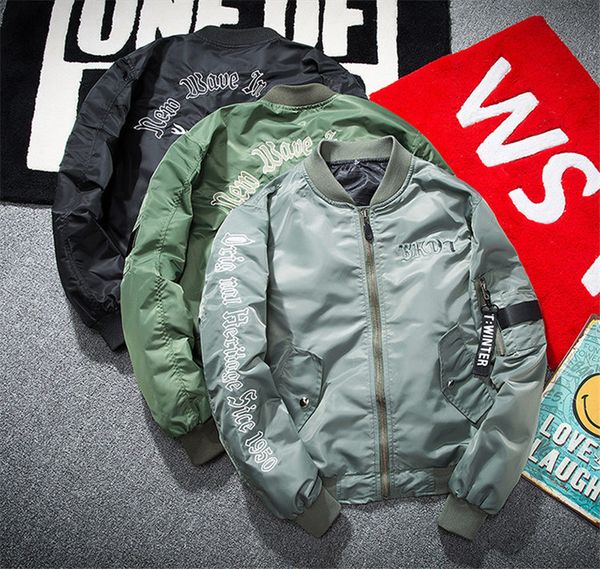 

Winter Designer Mens Bomber Jackets Embroidery Loose Solid Color Long Sleeve Hooded Mens Coats Fashion Mens Outerwear With Zipper