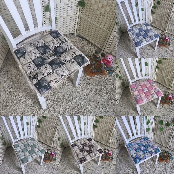 Vintage Floral Tie On Seat Pads Chair Cushion Non Slip Chair Seat